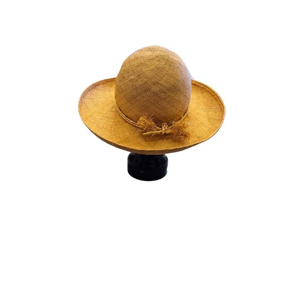 The Scala Collection Vintage 90s Natural Straw Hat Womens Handmade Summer Hat - Picture 4 of 11